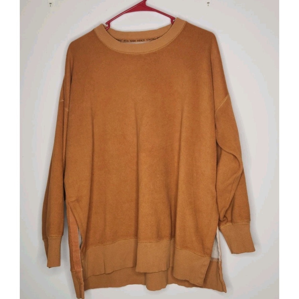Women's aerie Oversized Fuzzy Sweatshirt Medium Y2k Crewneck Lounge‎ Slouchy